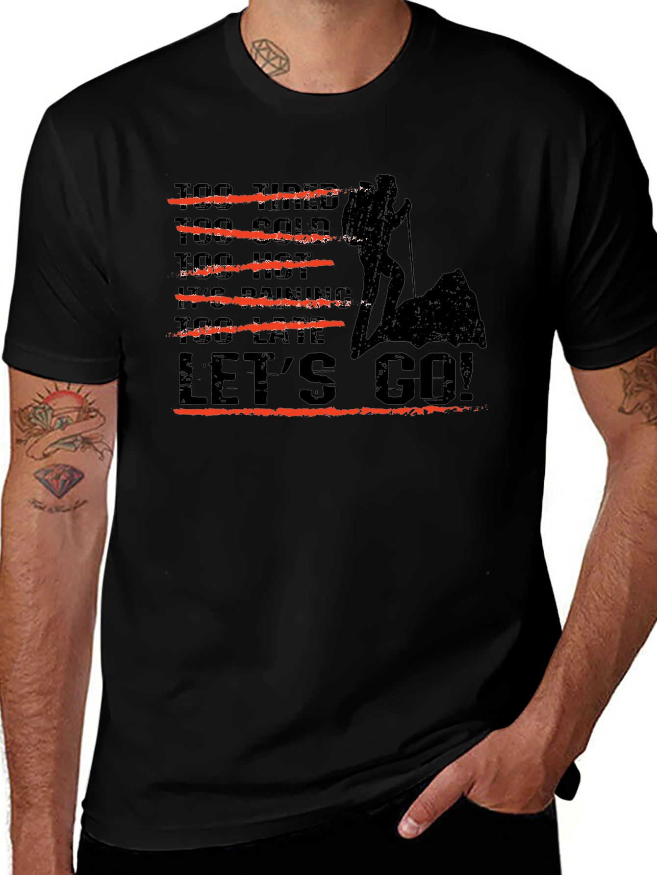 Hiker Graphic Tee - Lets Go Adventure T-Shirt