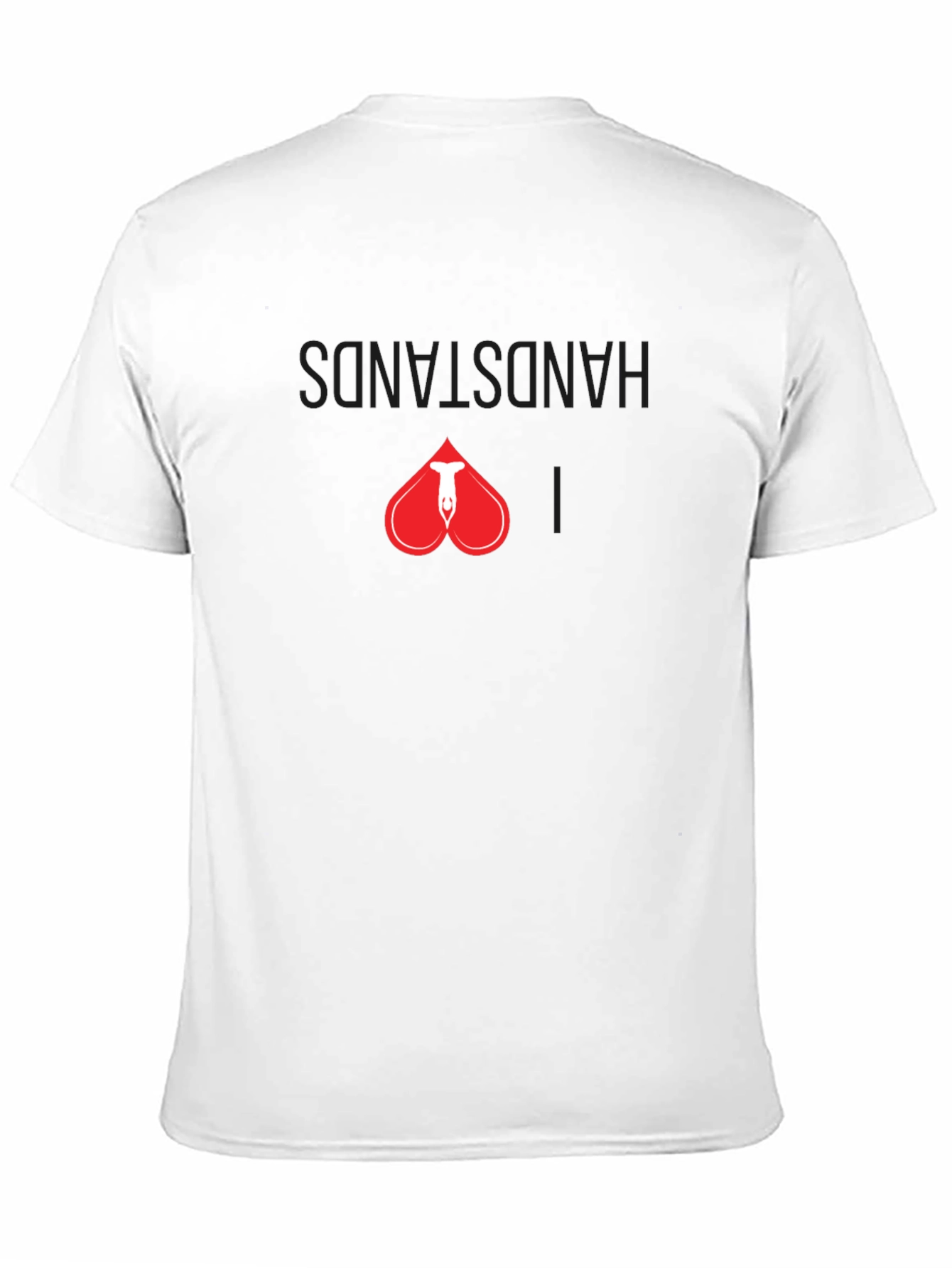 Handstand Heart Graphic Black T-Shirt