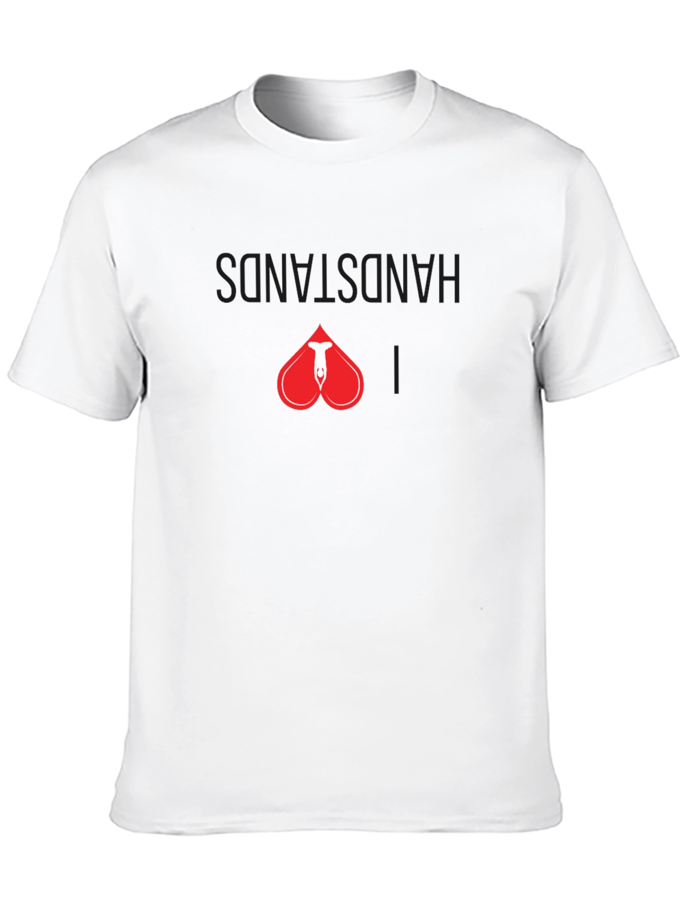 Handstand Heart Graphic Black T-Shirt