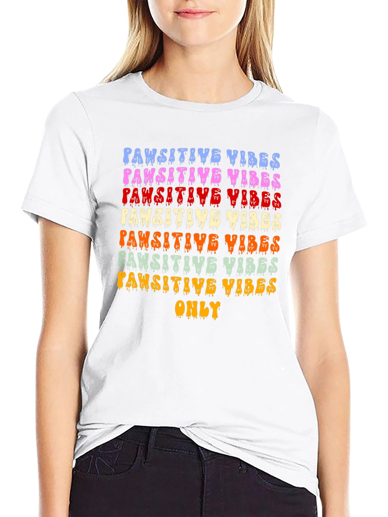 Pawsitive Vibes Graphic Tee - Trendy Pet Lover Shirt