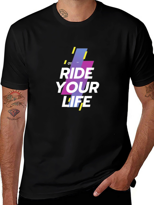 Ride Your Life Graphic Black T-Shirt