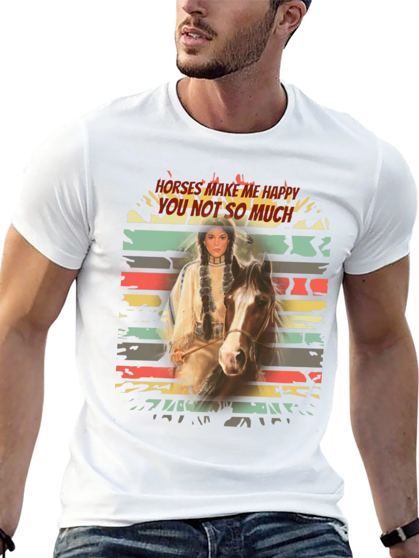 Horses Make Me Happy Graphic Tee
