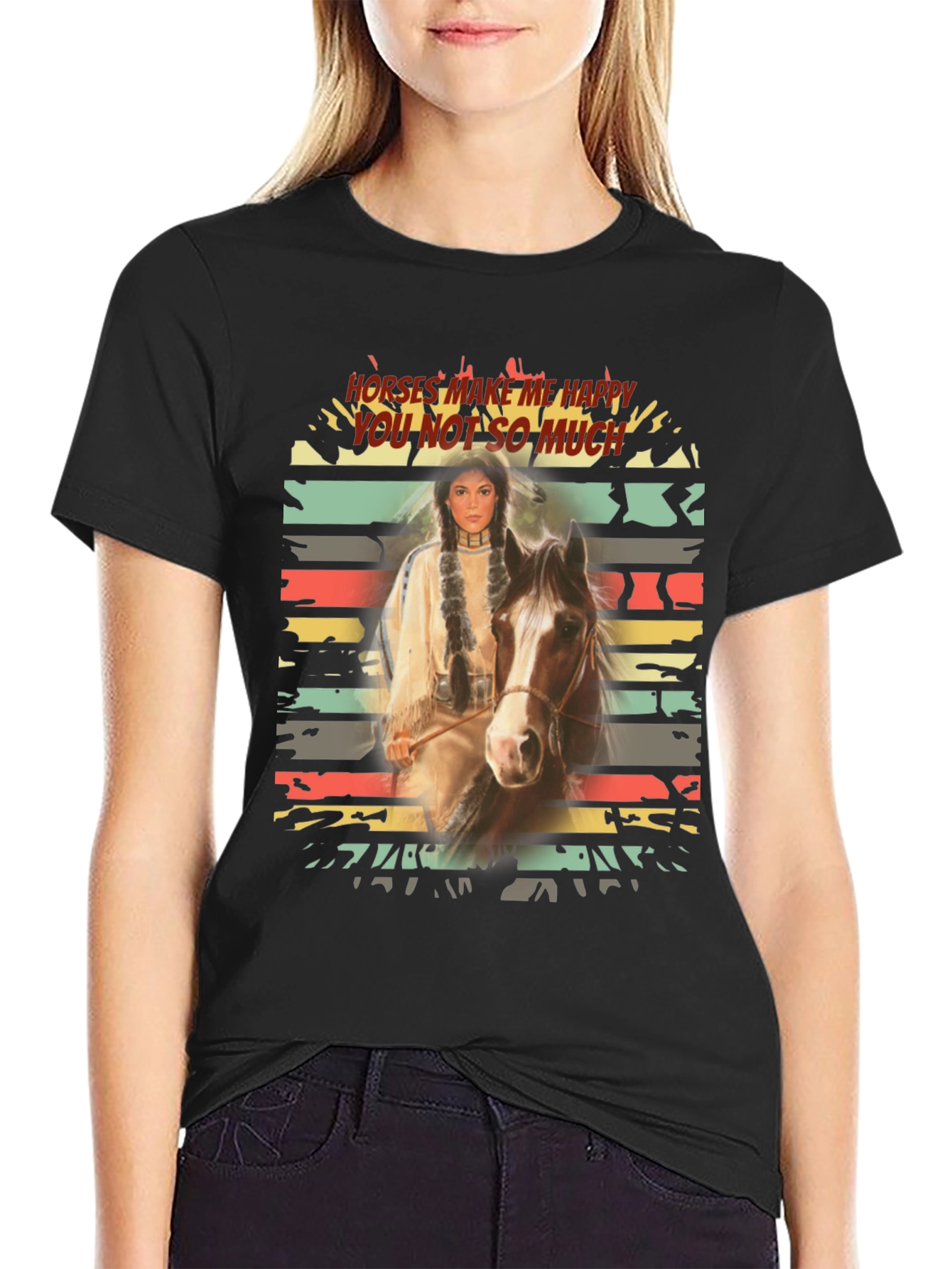 Horses Make Me Happy Graphic Tee