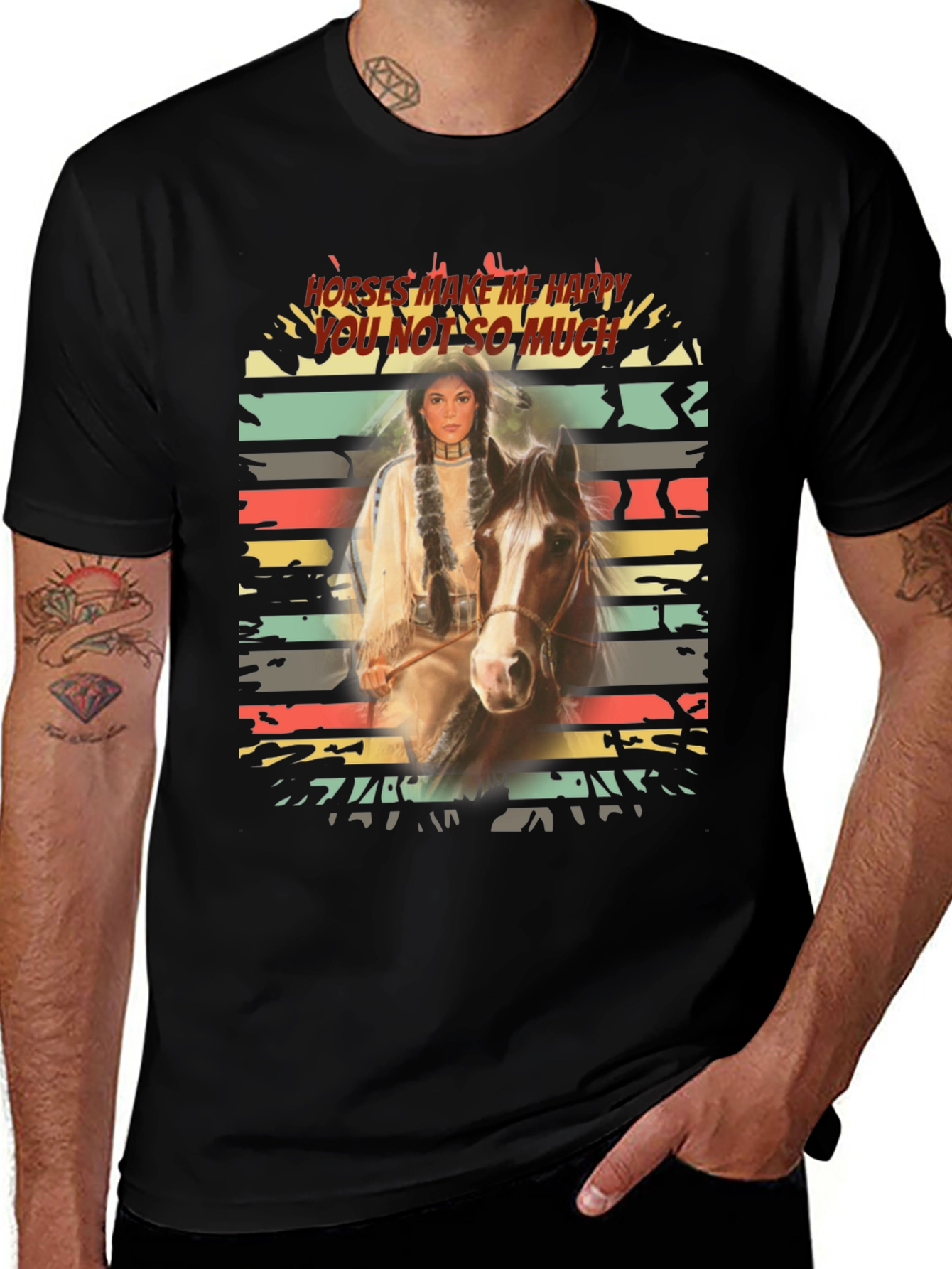 Horses Make Me Happy Graphic Tee
