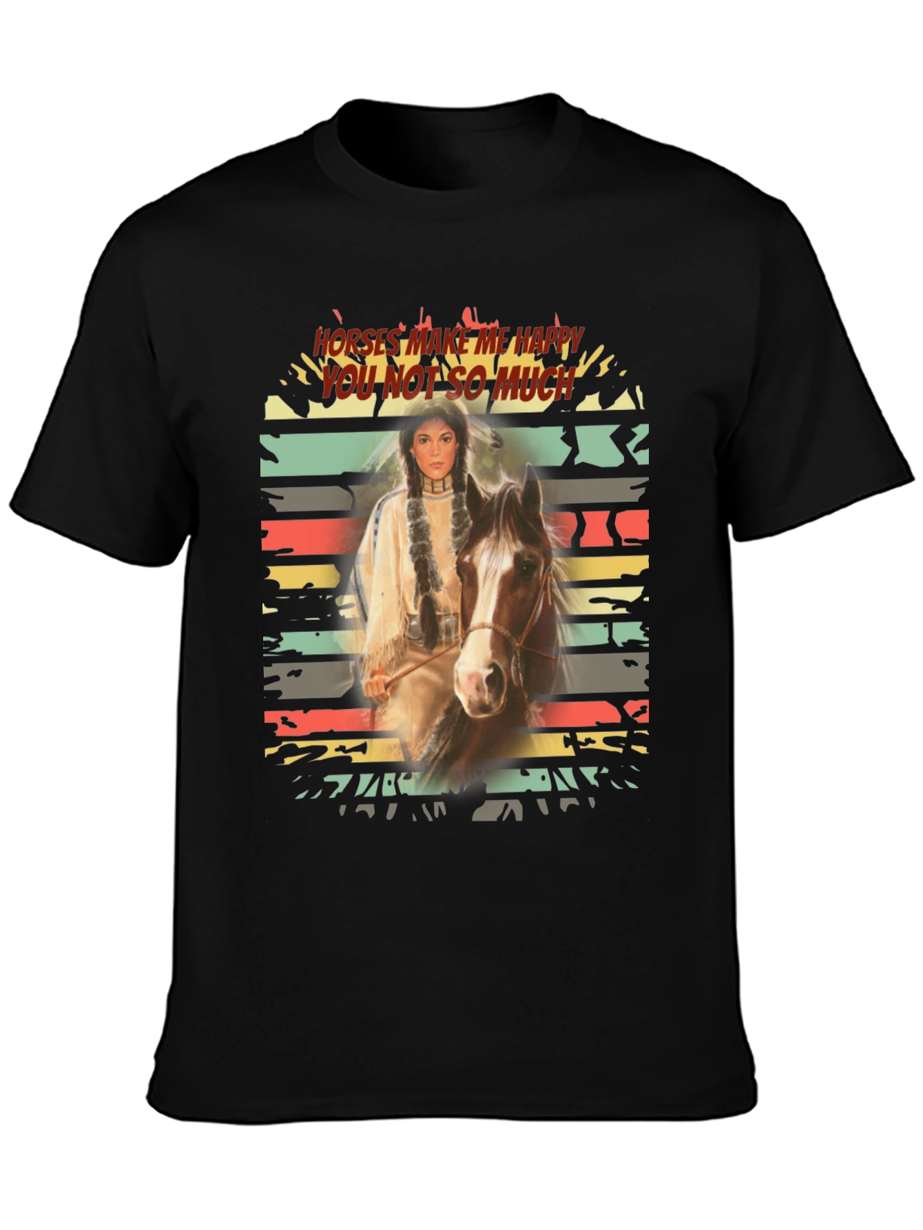 Horses Make Me Happy Graphic Tee
