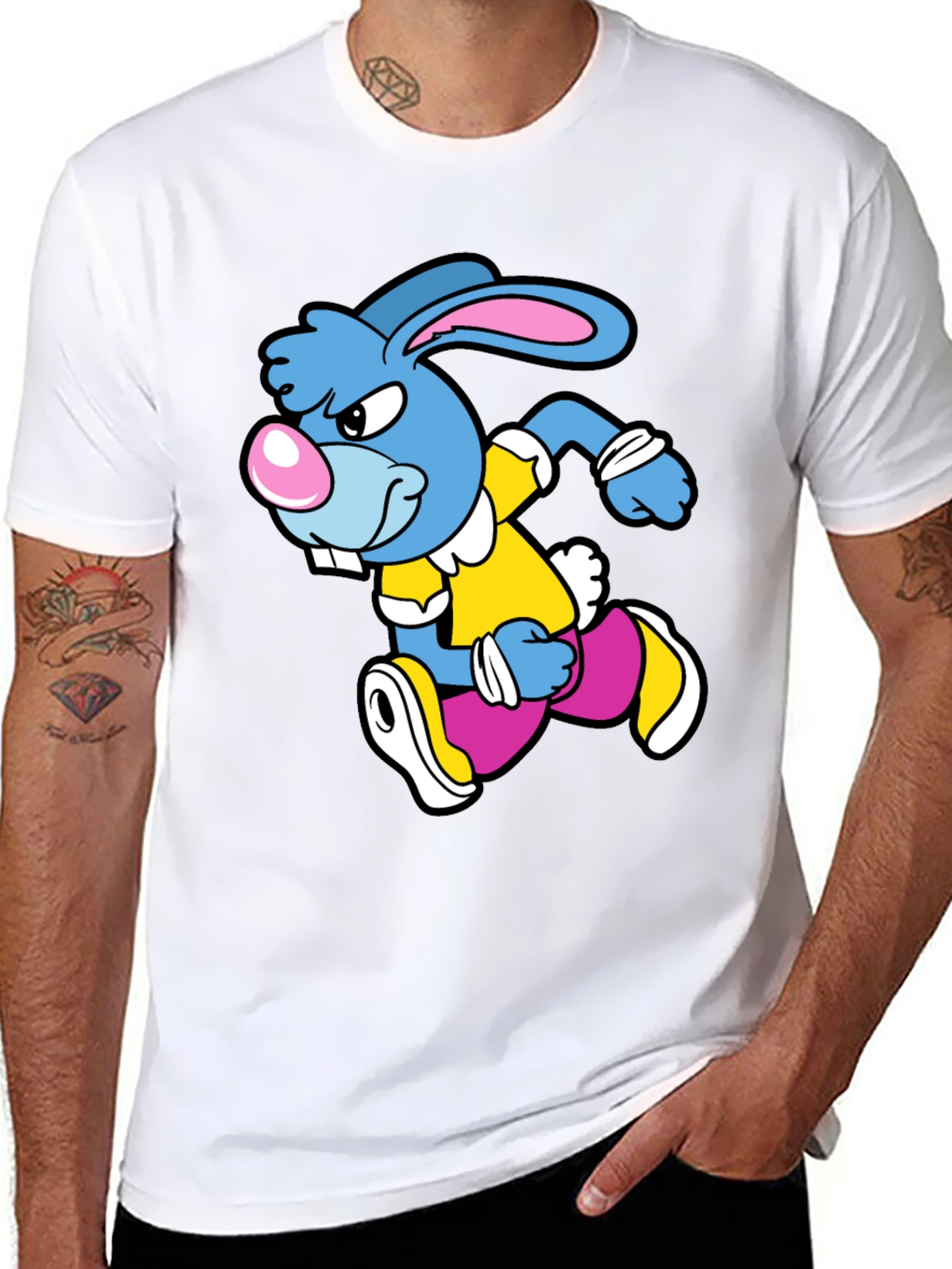 Cartoon Running Rabbit T-Shirt