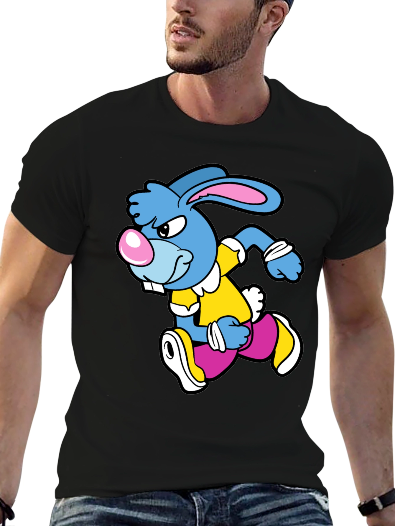 Cartoon Running Rabbit T-Shirt