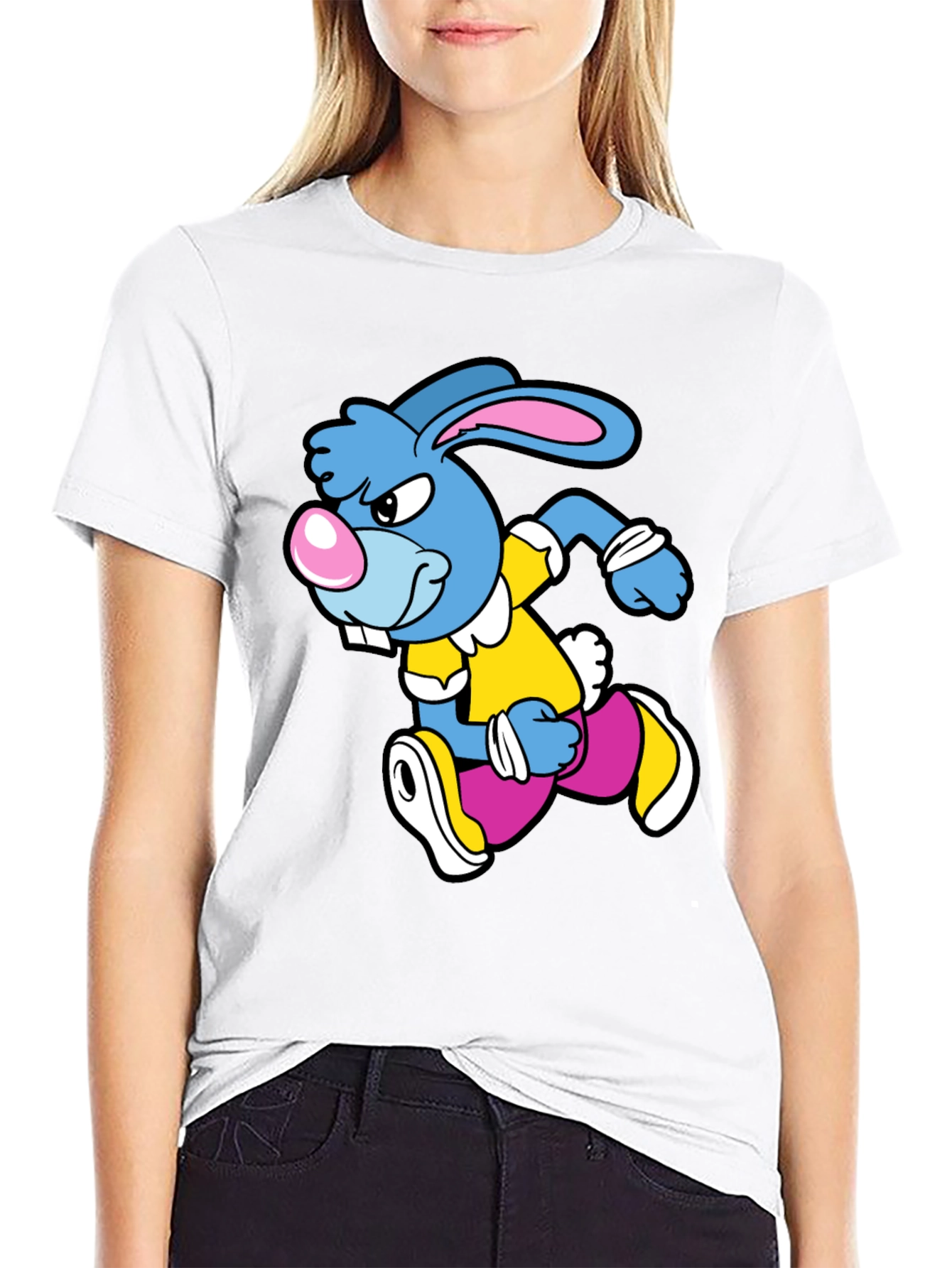 Cartoon Running Rabbit T-Shirt