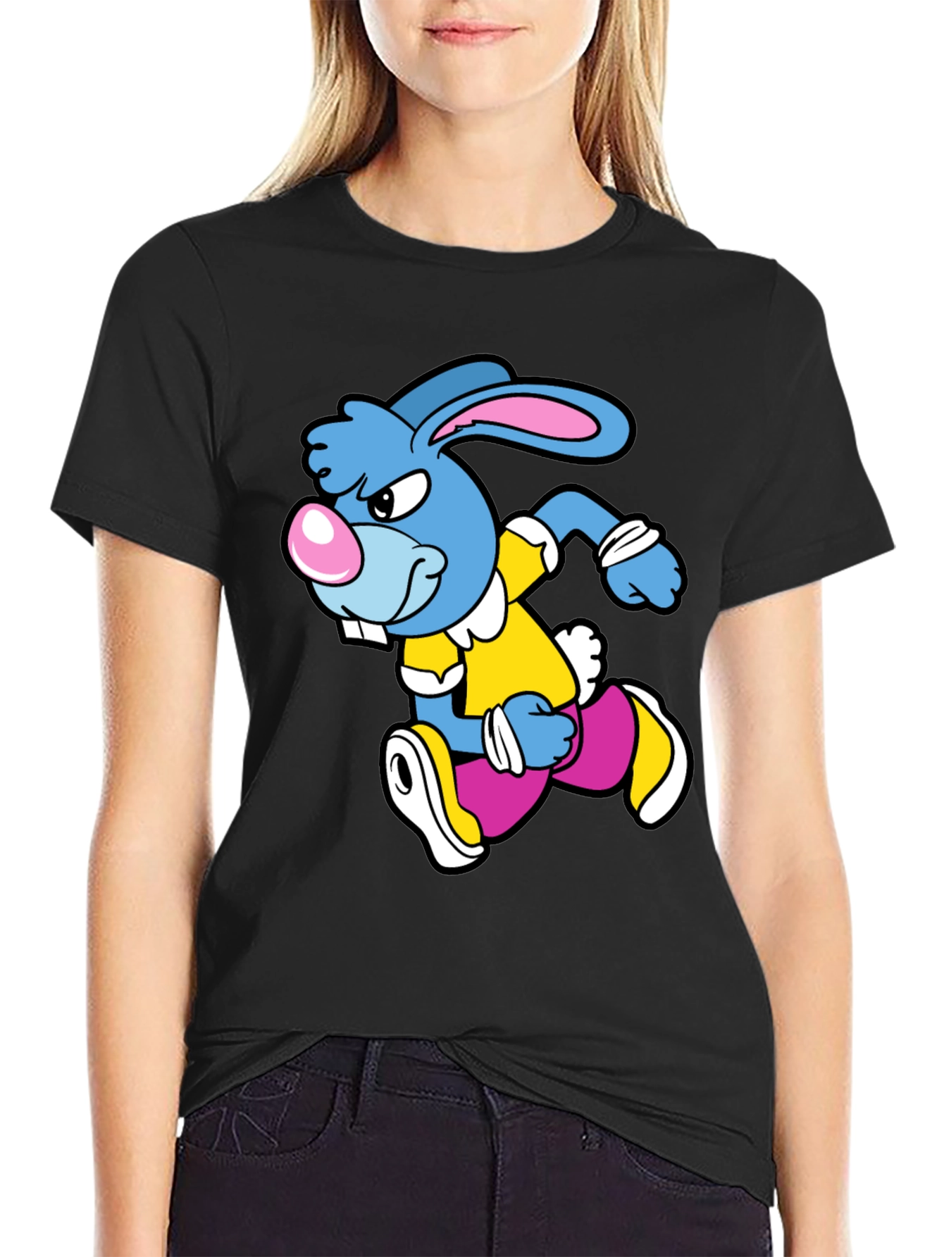 Cartoon Running Rabbit T-Shirt