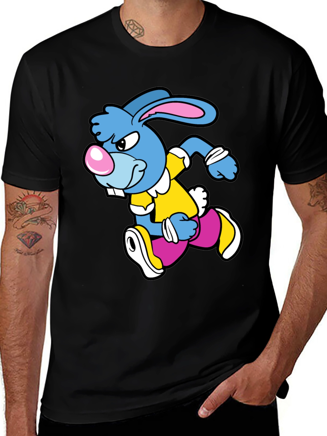Cartoon Running Rabbit T-Shirt