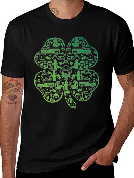 Firefighter Shamrock T-Shirt - St. Patricks Day