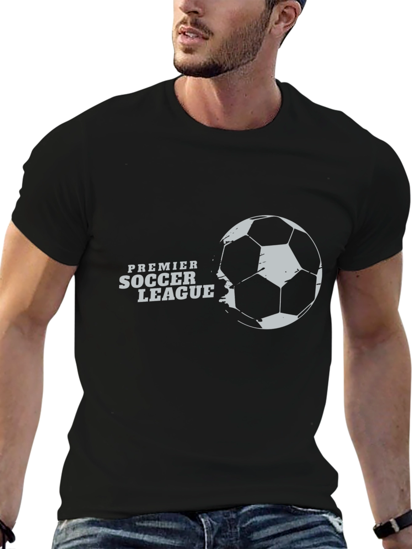 Premier Soccer League Black Graphic Tee