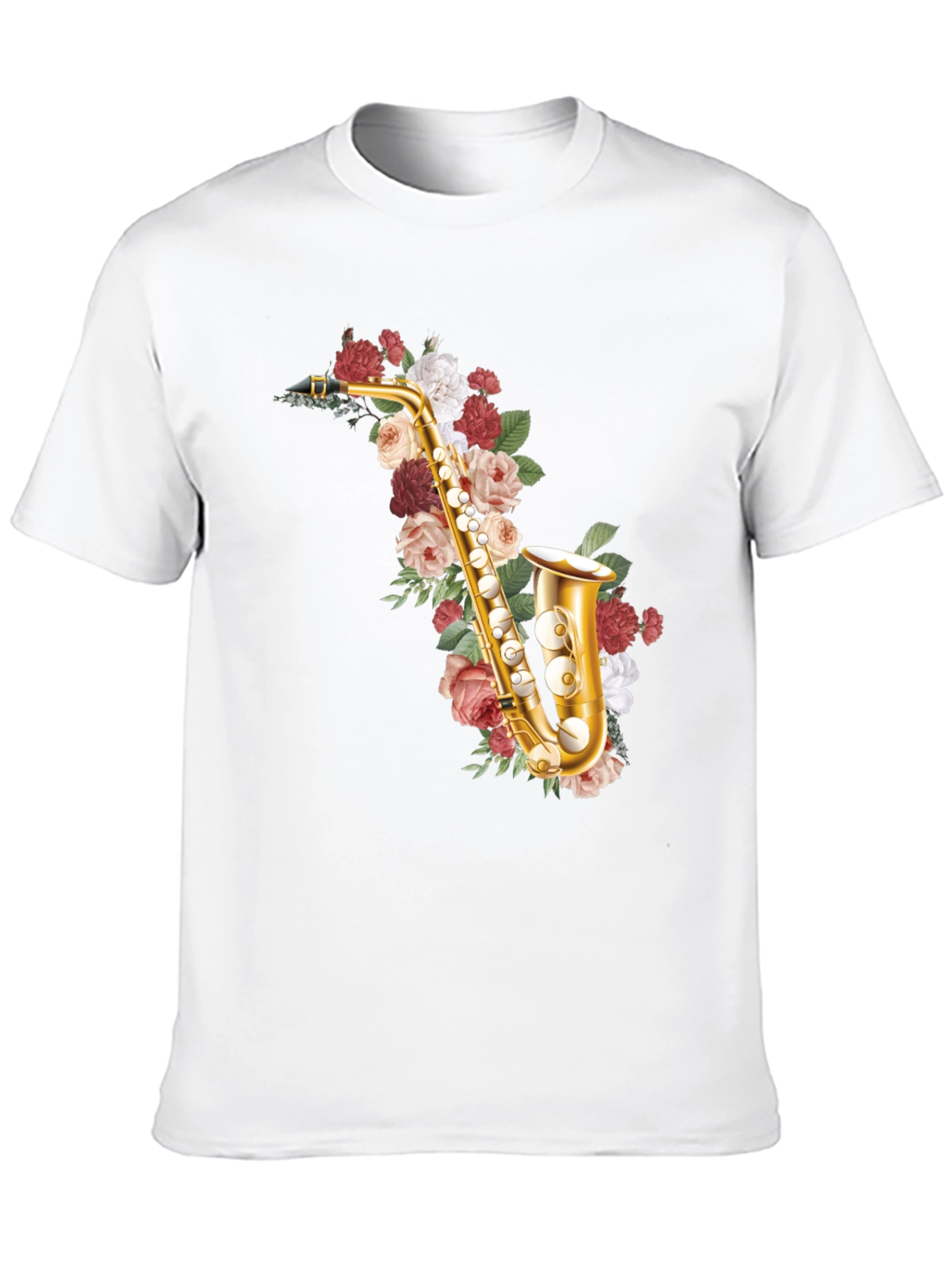 Floral Saxophone Graphic Tee