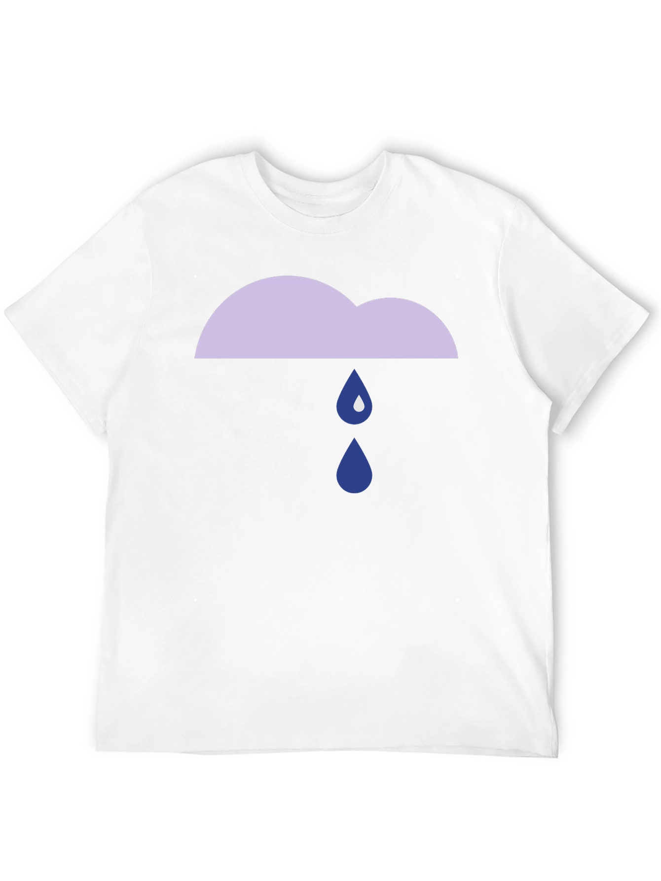 Rainy Cloud Graphic Tee - Black Cotton T-Shirt
