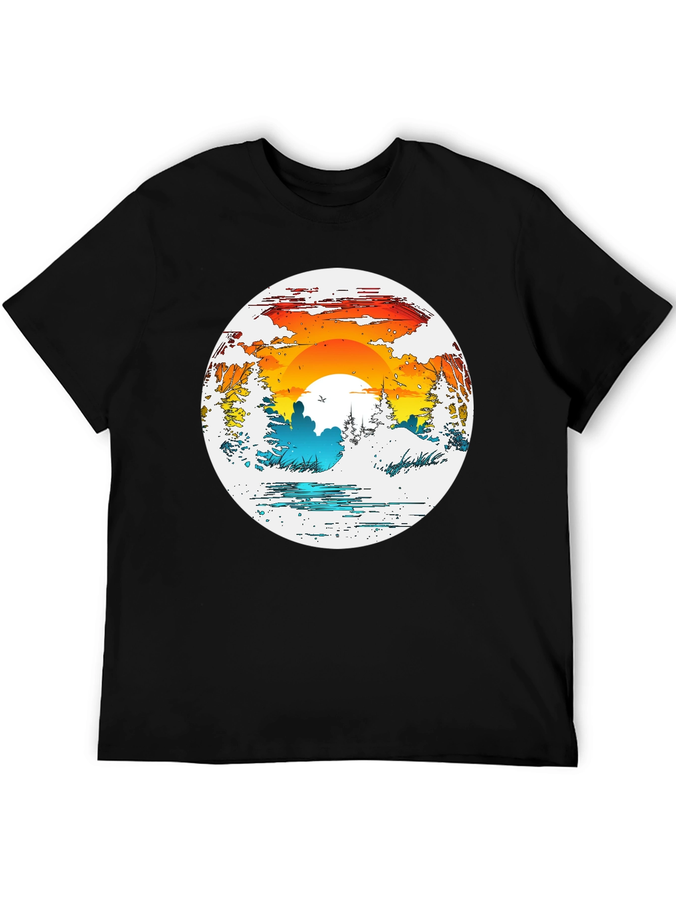 Nature Sunset Graphic T-Shirt