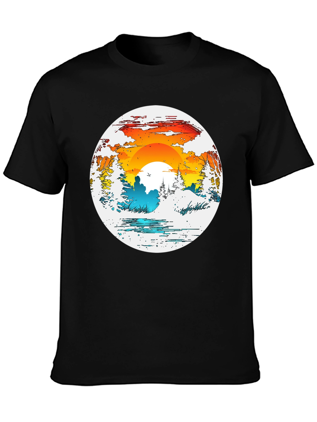 Nature Sunset Graphic T-Shirt