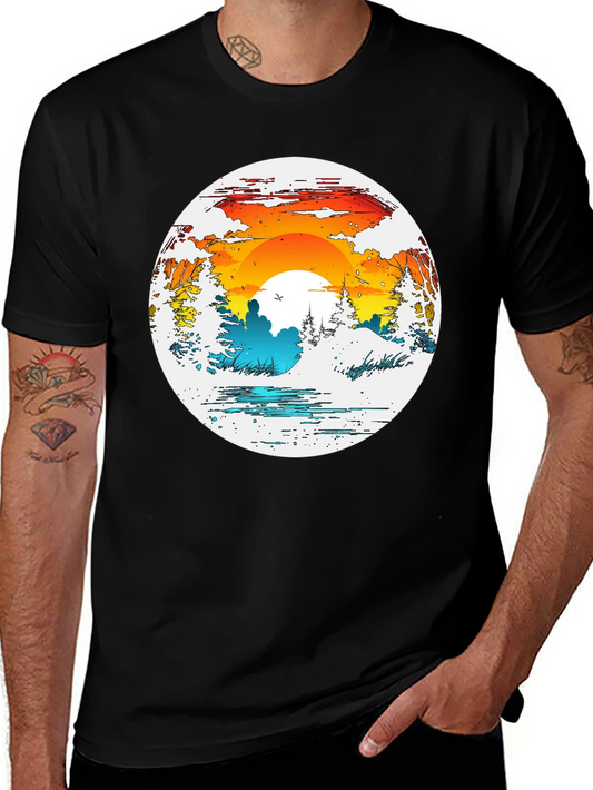 Nature Sunset Graphic T-Shirt