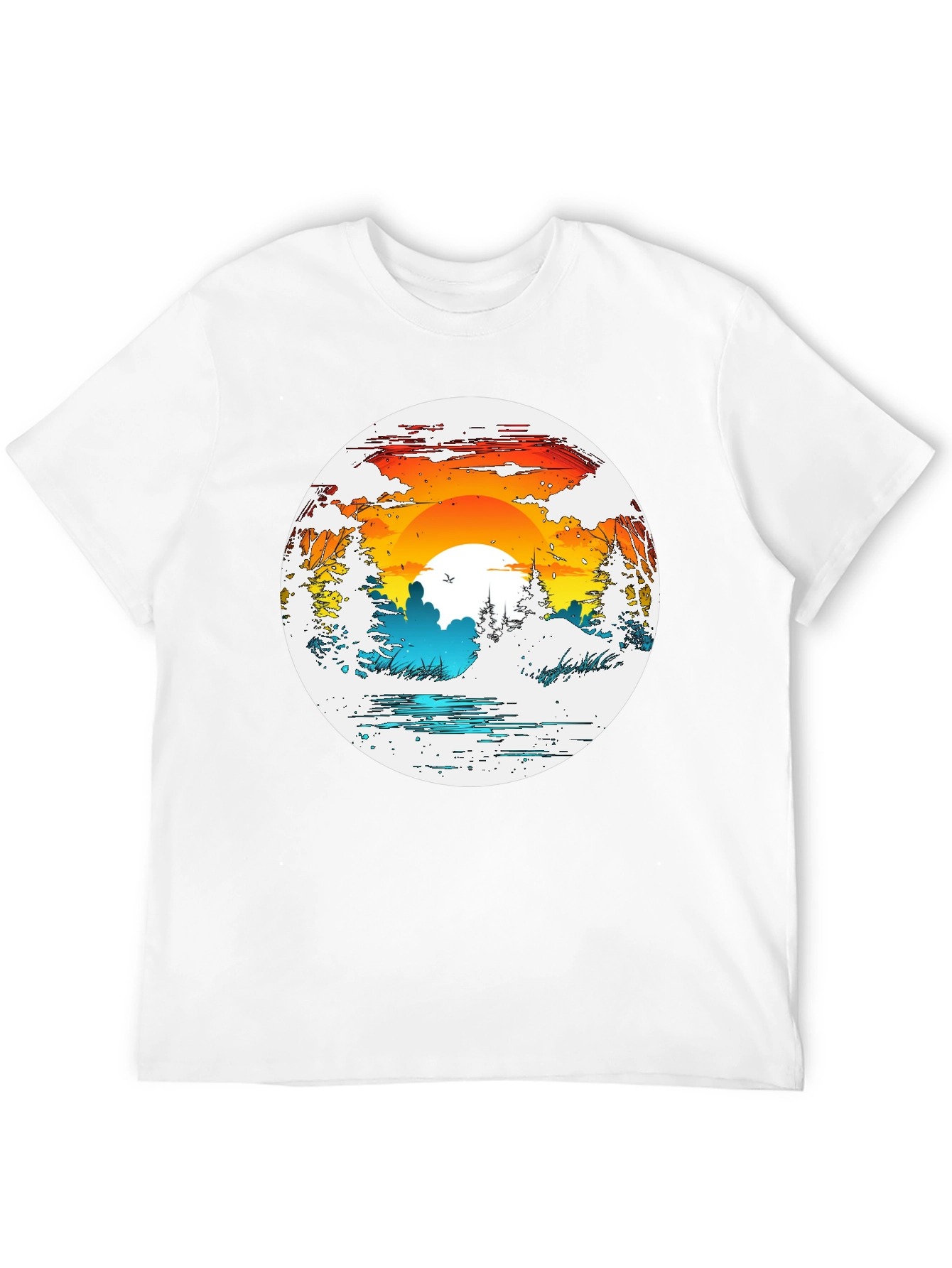 Nature Sunset Graphic T-Shirt