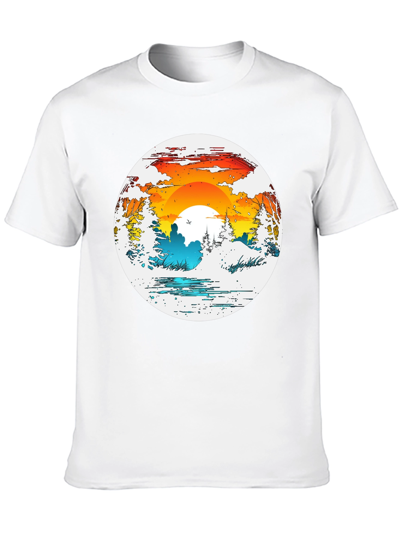 Nature Sunset Graphic T-Shirt
