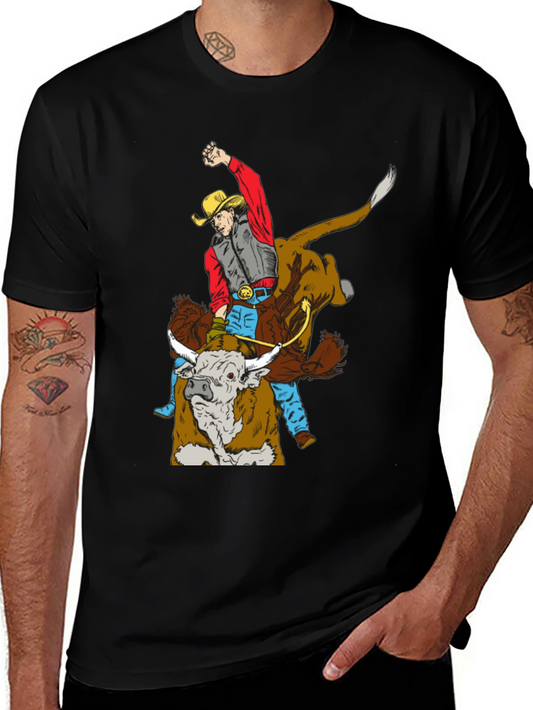 Cowboy Bull Riding Graphic Tee