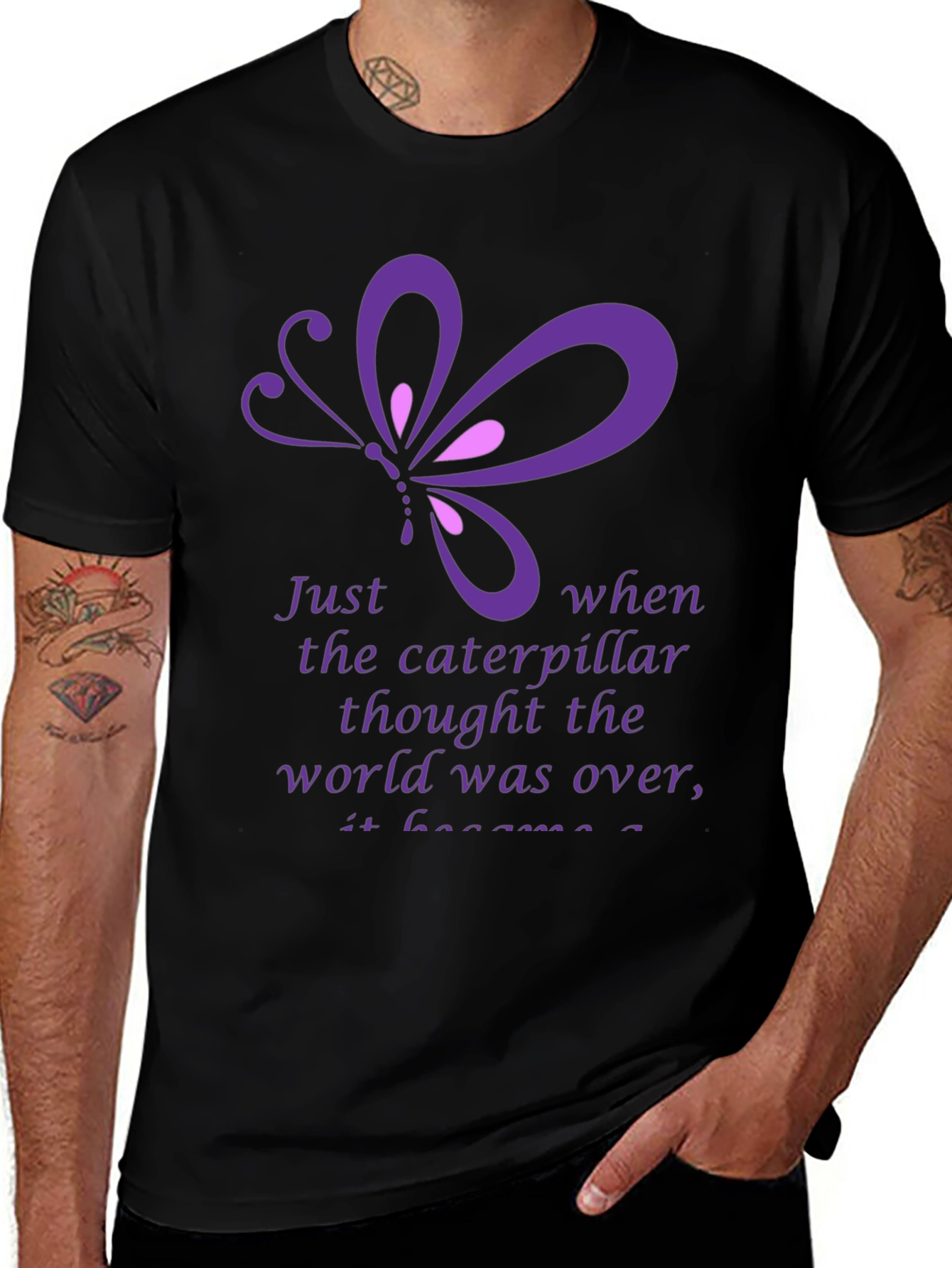 Butterfly & Caterpillar Inspirational T-Shirt