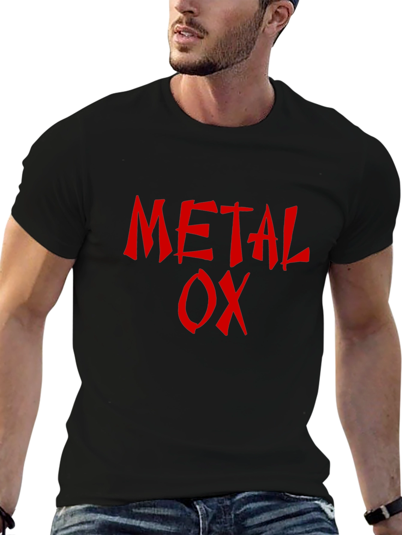 Metal Ox T-Shirt - Red Graphic Print