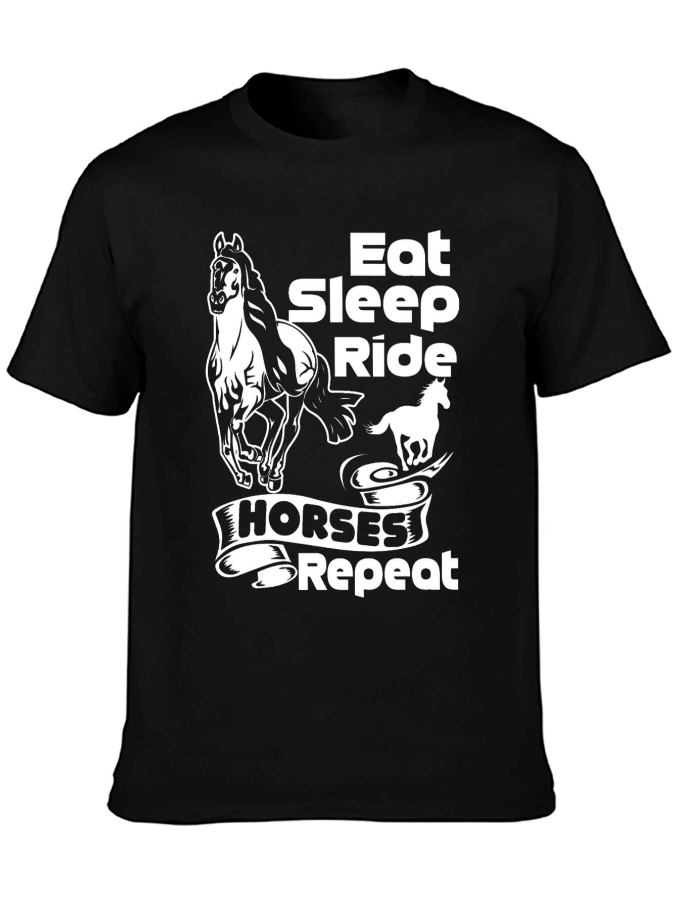 Eat Sleep Ride Horses Repeat T-Shirt