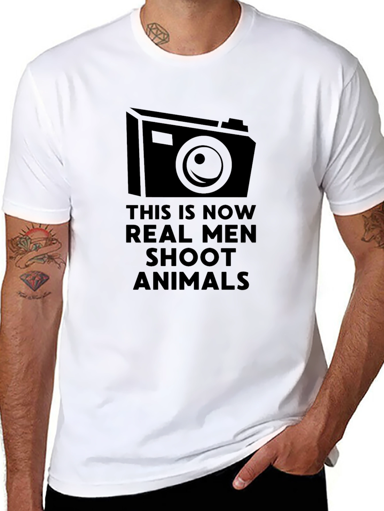 Real Men Shoot Animals T-Shirt