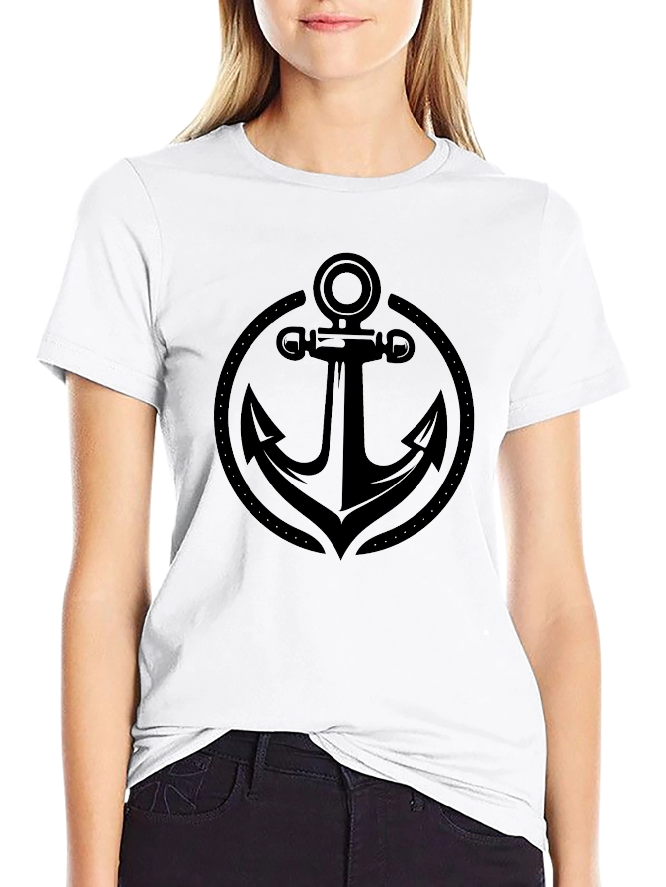 Anchor Graphic Mens T-Shirt - Black