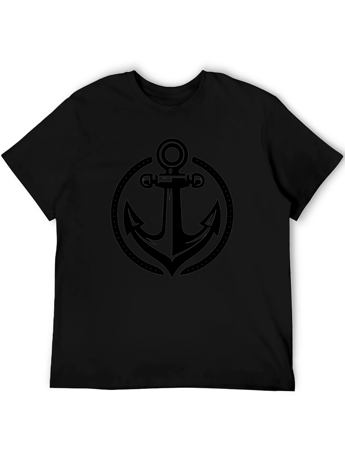 Anchor Graphic Mens T-Shirt - Black