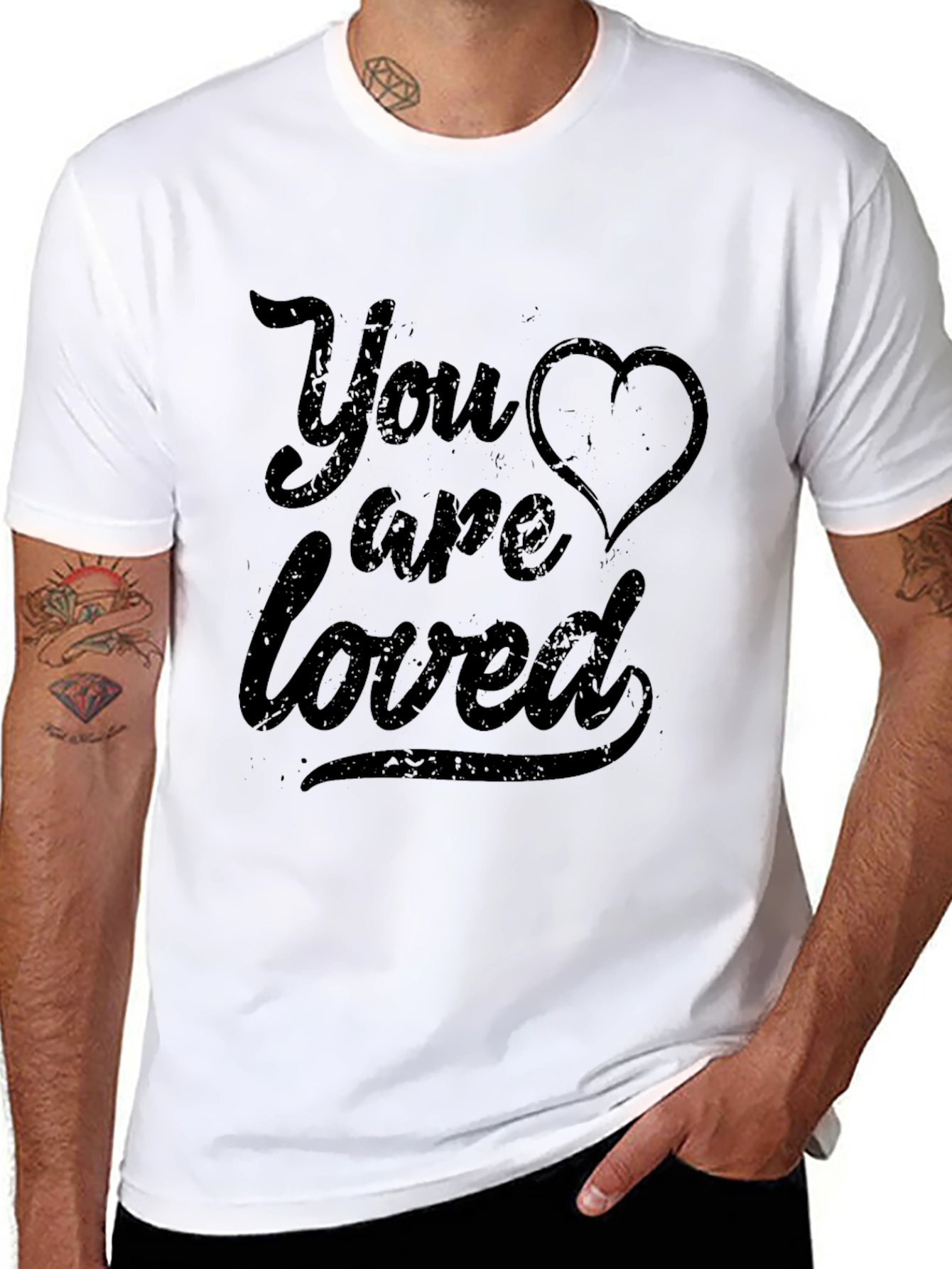 You Are Loved Graphic Tee - Black T-Shirt