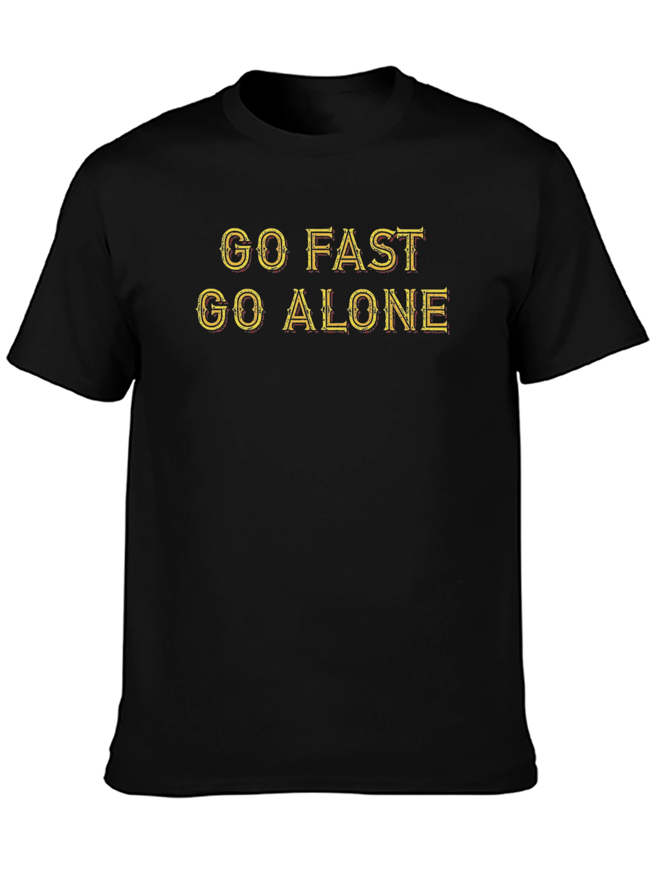 Go Fast Go Alone Graphic Tee - Black