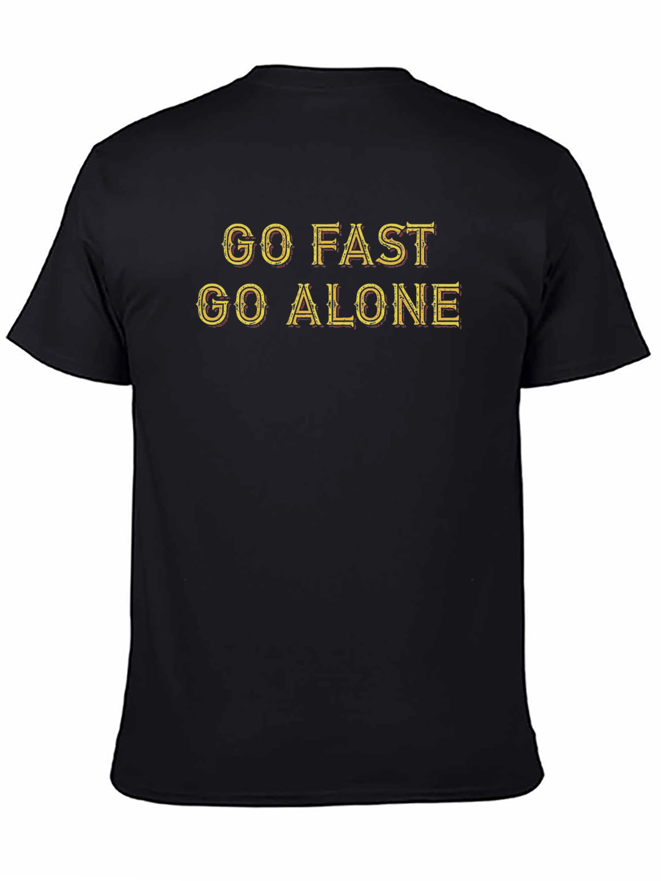 Go Fast Go Alone Graphic Tee - Black