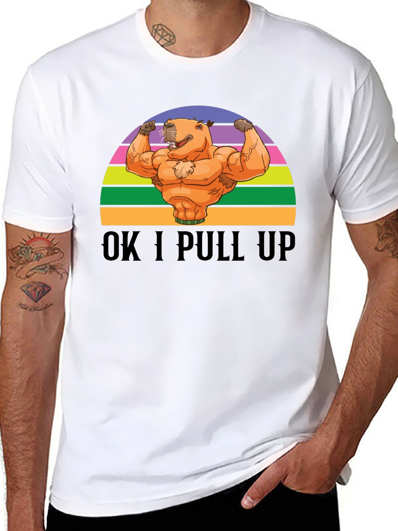 OK I Pull Up Capybara T-Shirt