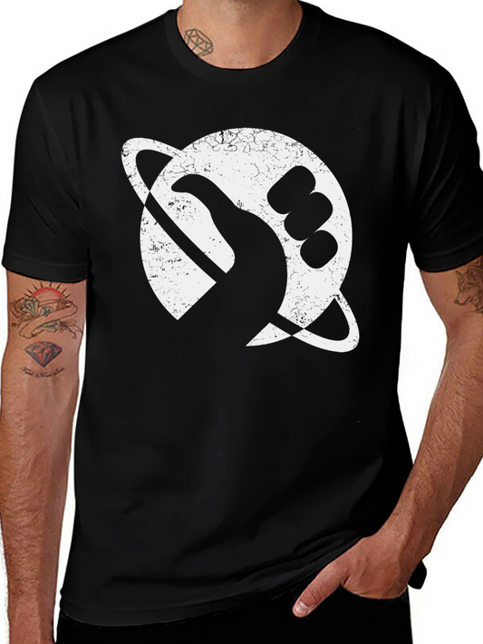 Retro Space Graphic T-Shirt - Black