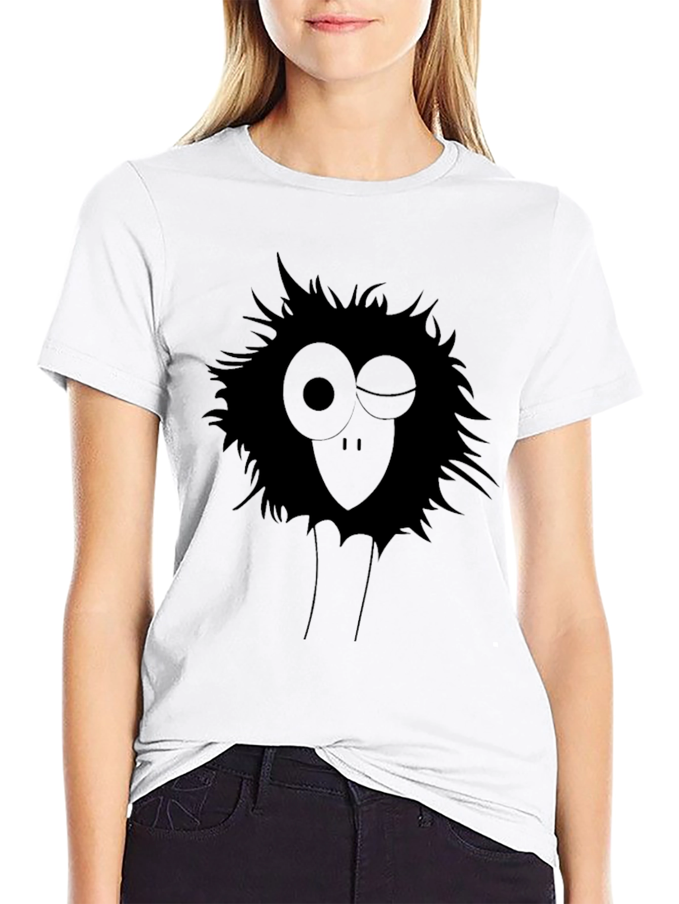 Winking Bird Graphic Black T-Shirt