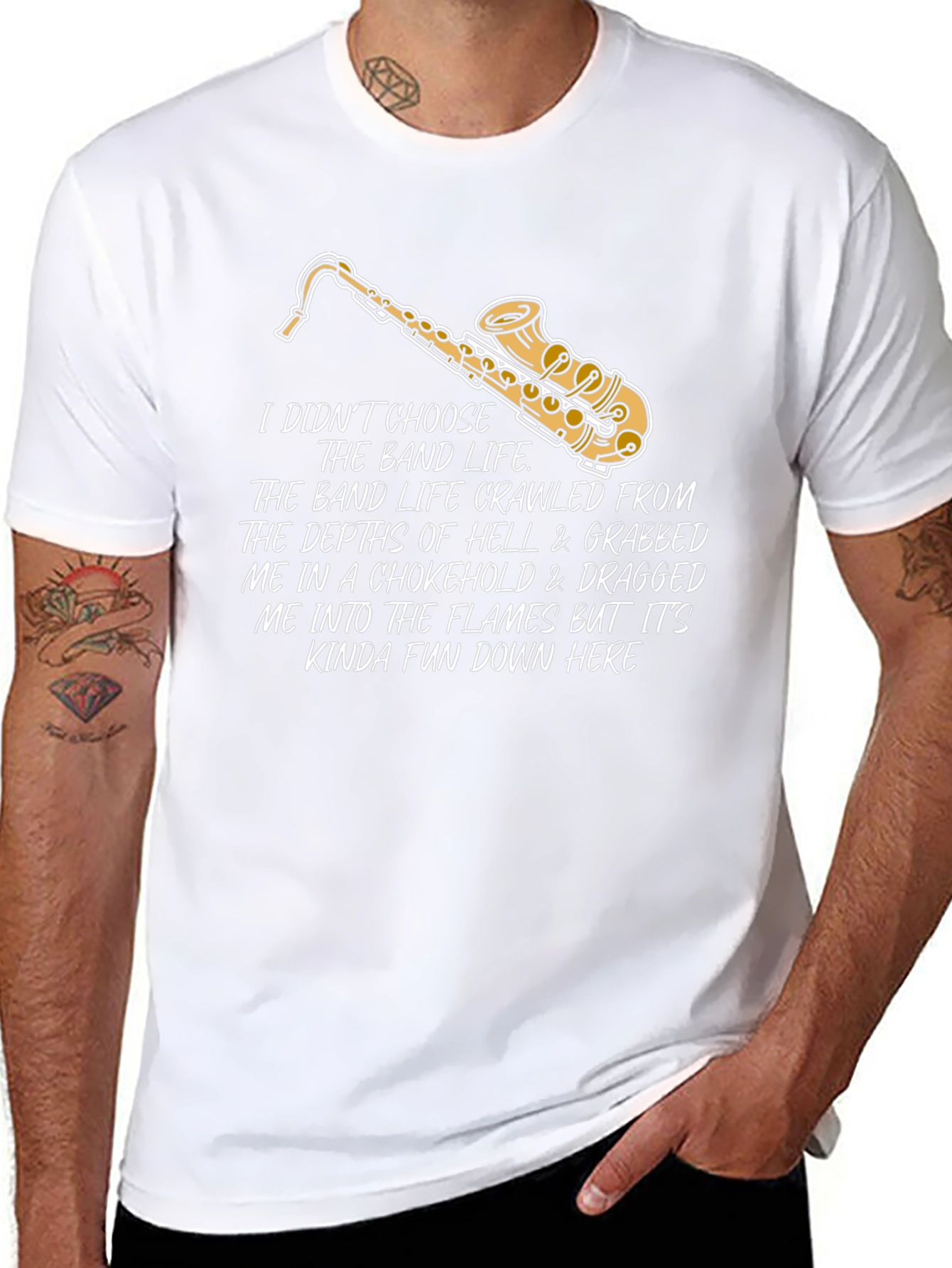 Band Life Saxophone Graphic T-Shirt
