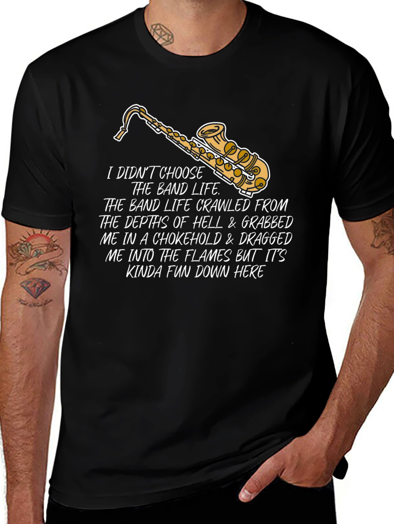 Band Life Saxophone Graphic T-Shirt