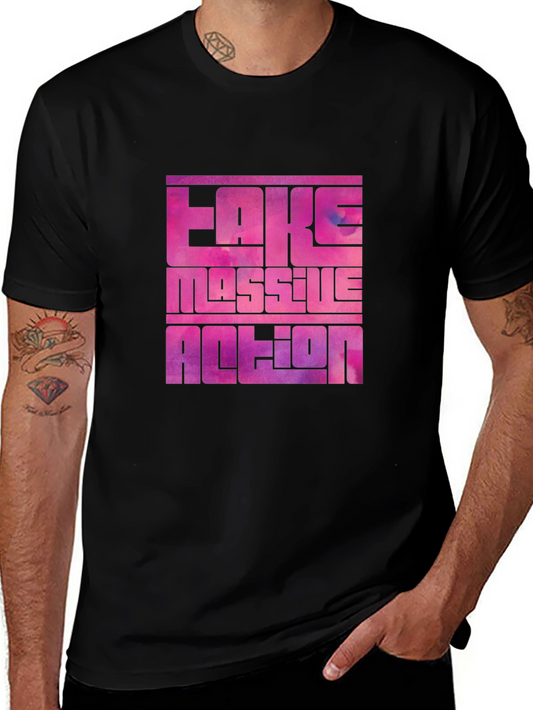 Bold Graphic Tee: Fake Massive Action