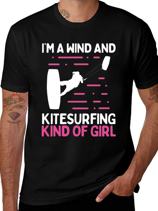 Wind and Kitesurfing Girl T-Shirt