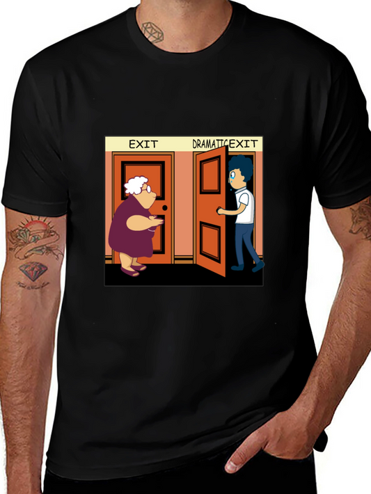 Dramatic Exit Graphic T-Shirt