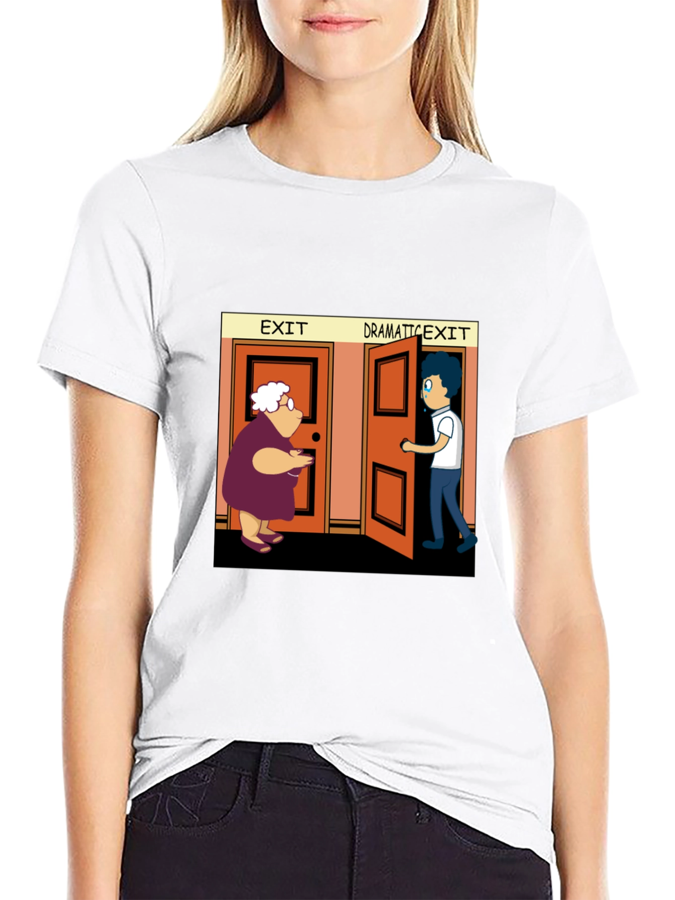 Dramatic Exit Graphic T-Shirt