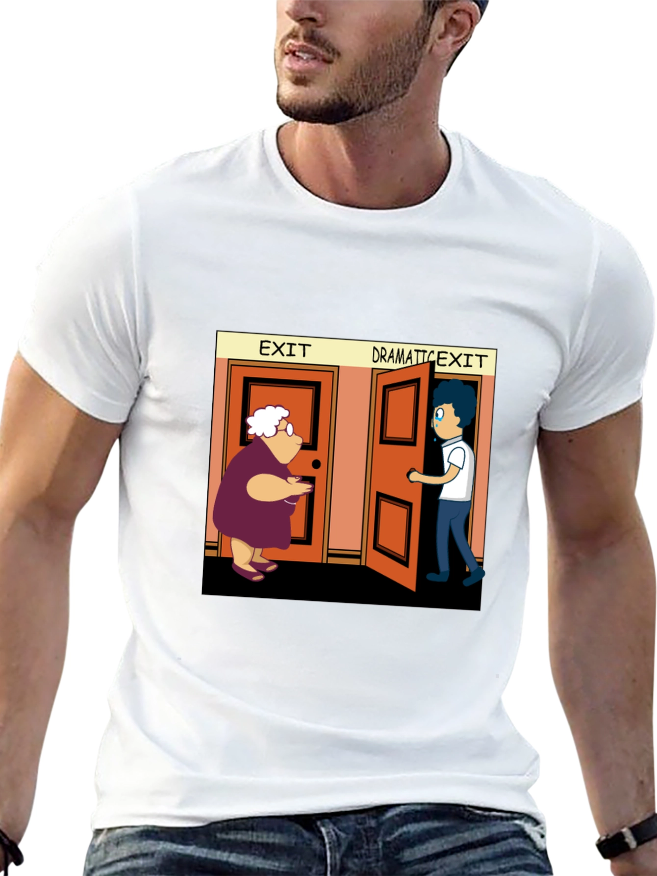 Dramatic Exit Graphic T-Shirt