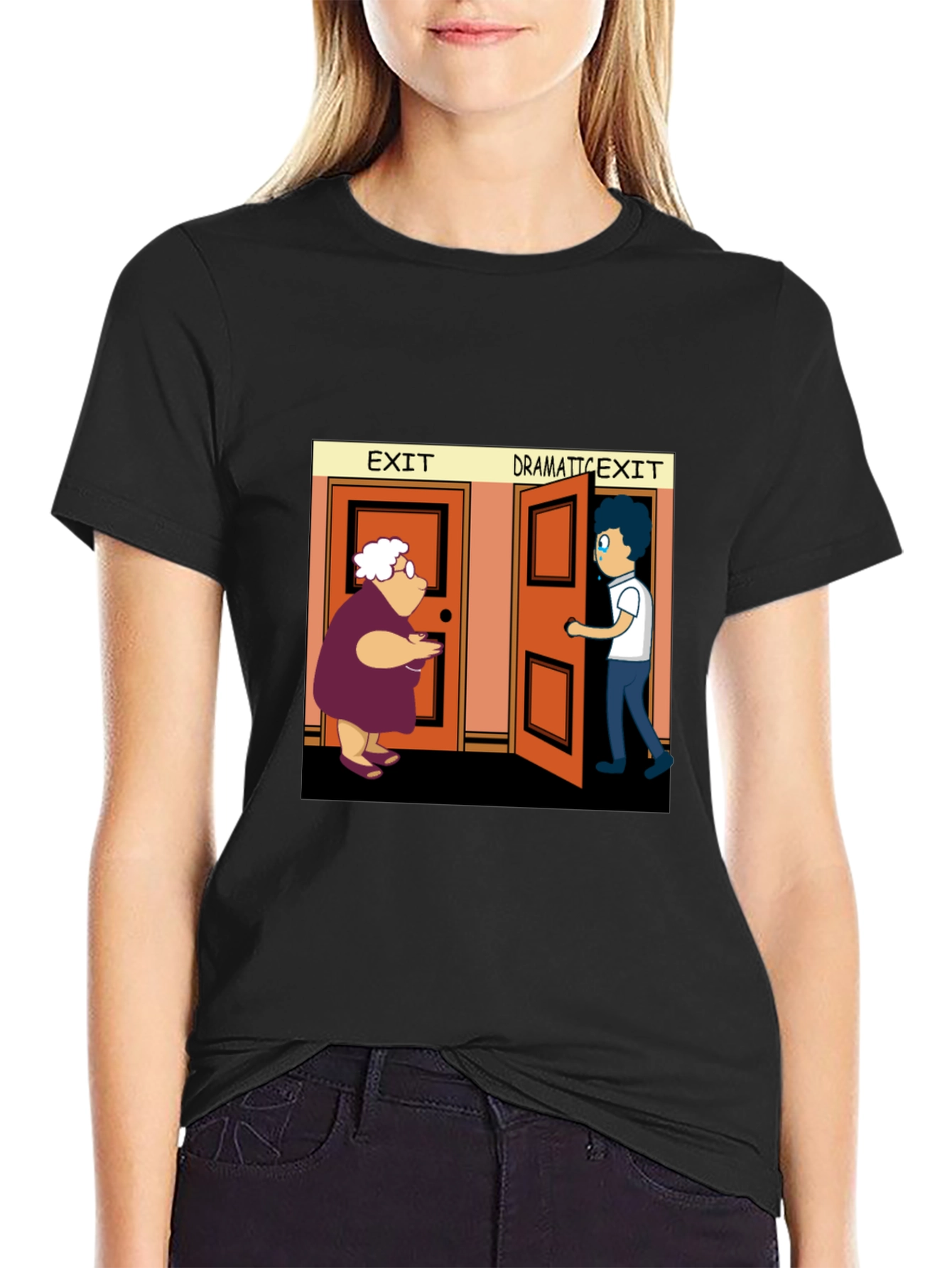 Dramatic Exit Graphic T-Shirt