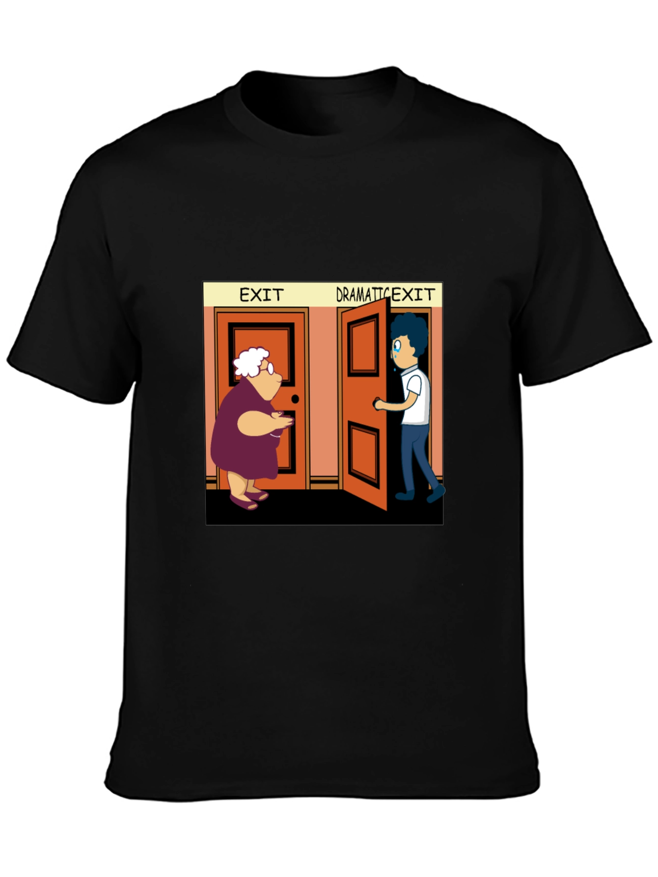 Dramatic Exit Graphic T-Shirt