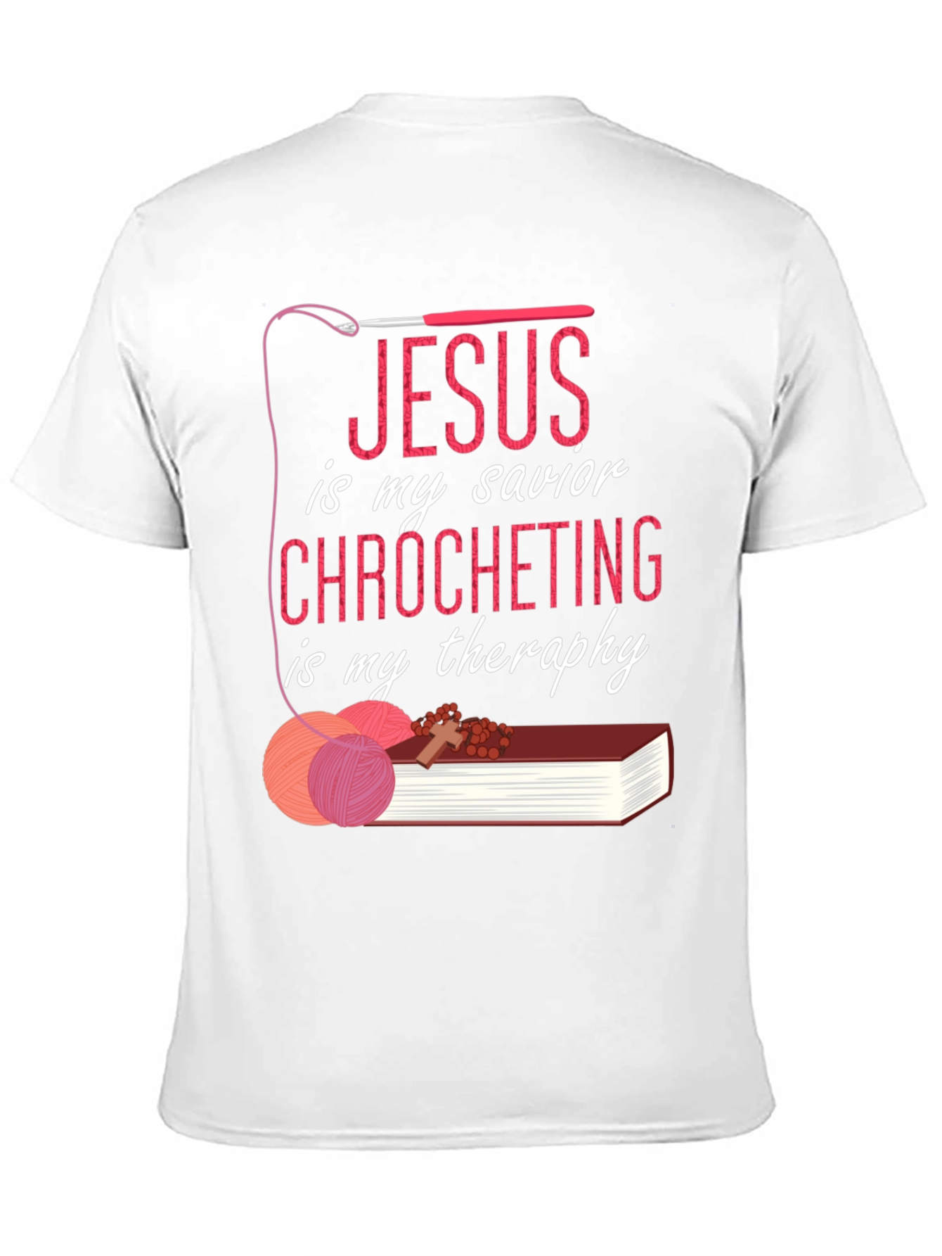 Jesus Crochet Therapy Graphic T-Shirt