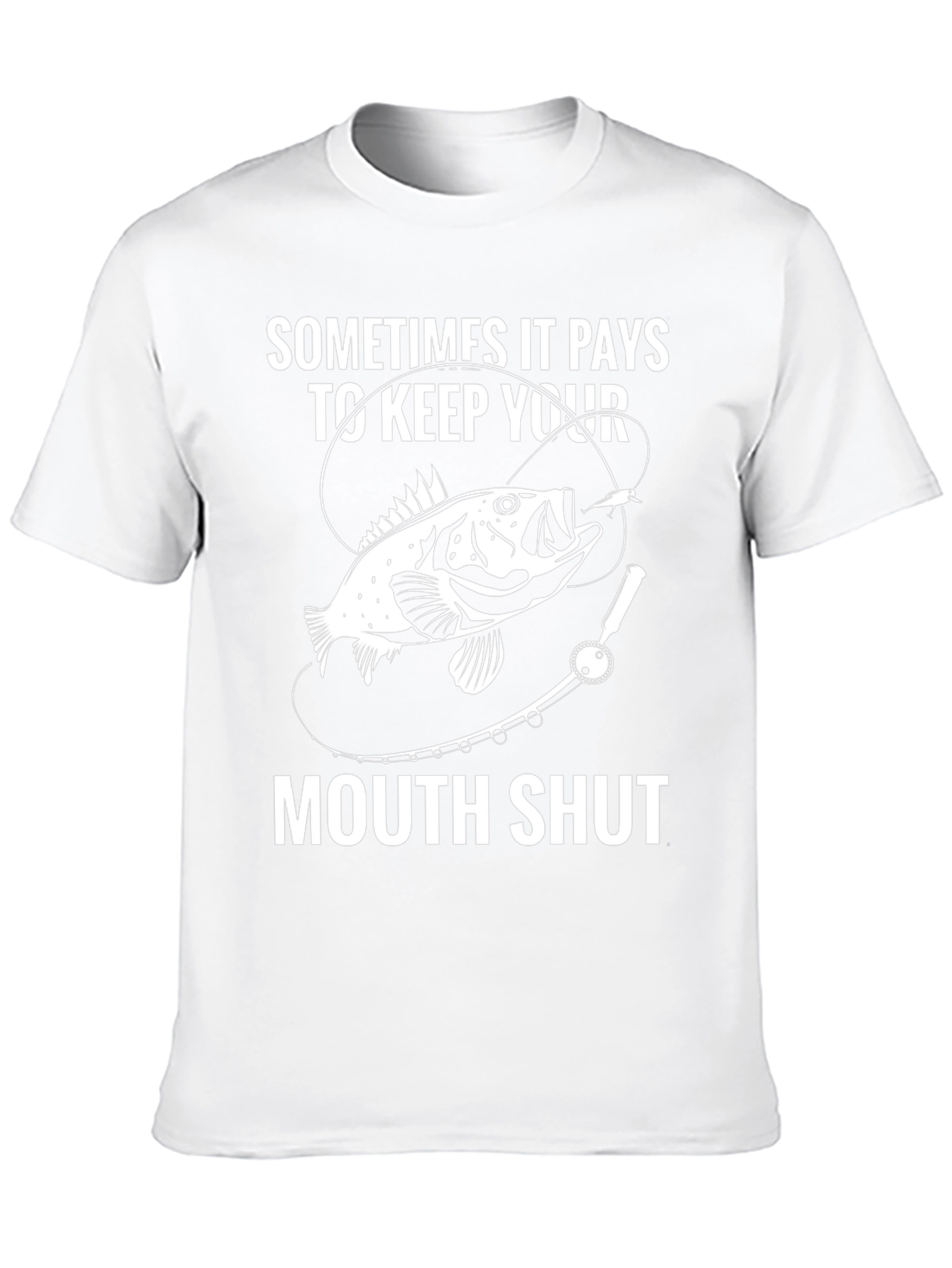 Fishing Humor Graphic T-Shirt Keep Your Mouth Shut