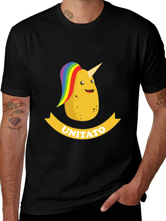Unitato Potato Unicorn Black T-Shirt