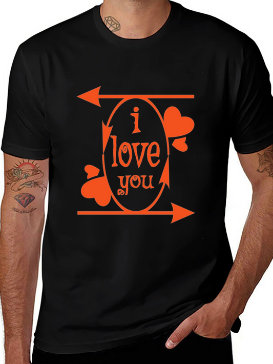 I Love You Arrows Graphic Tee - Black