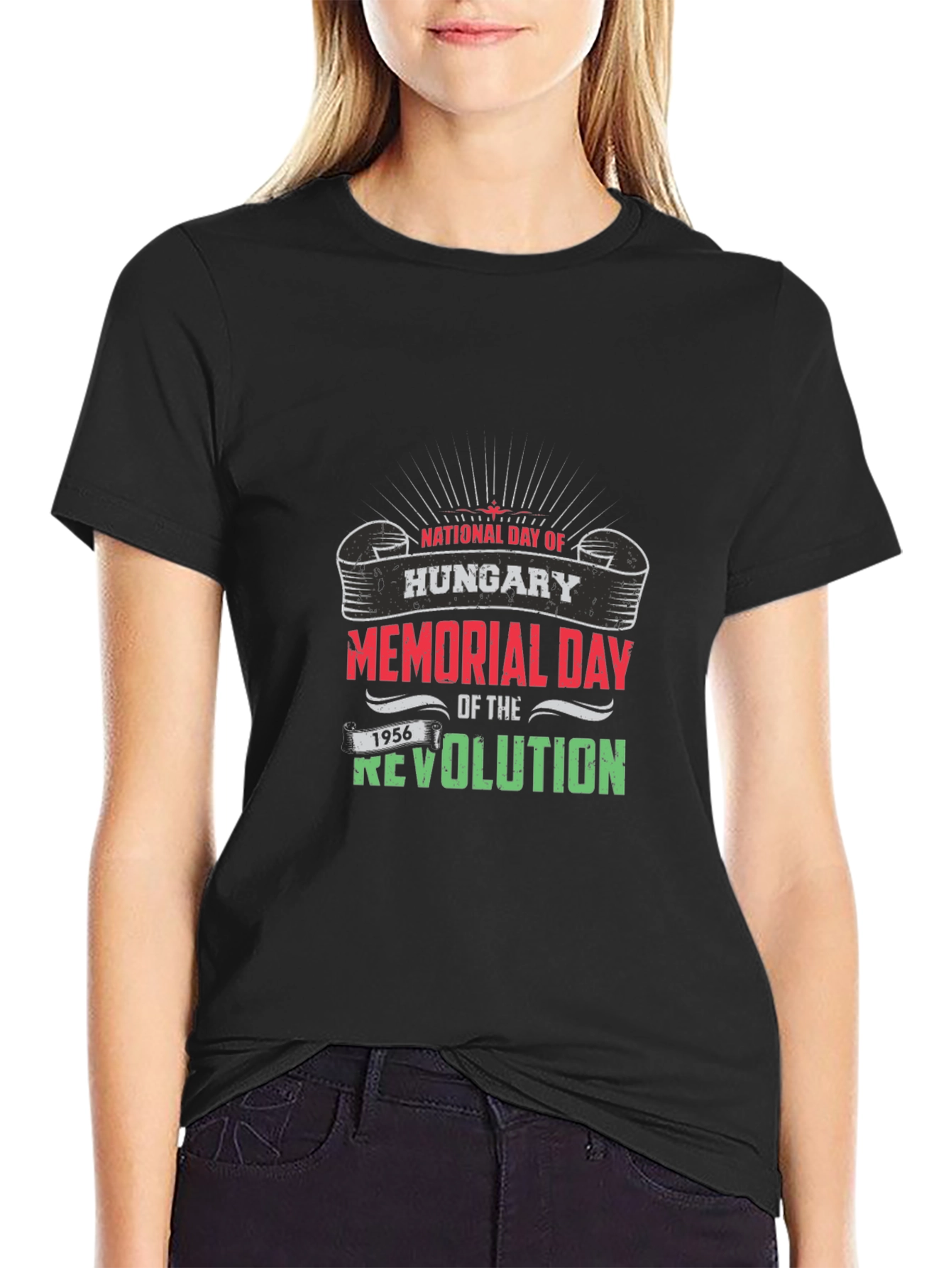 Hungary Memorial Day Revolution Black T-Shirt